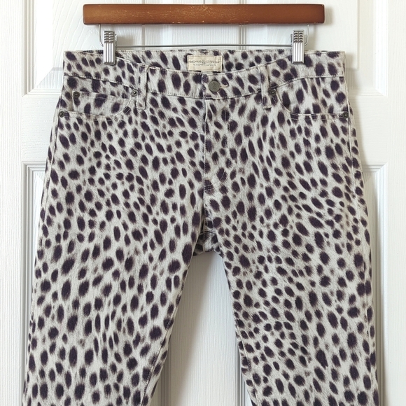 Denim & Supply Ralph Lauren Cheetah Print Mid Rise Ankle Cropped Skinny Jeans 31 - Picture 2 of 16